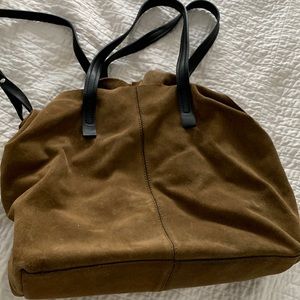 Suede handbag
